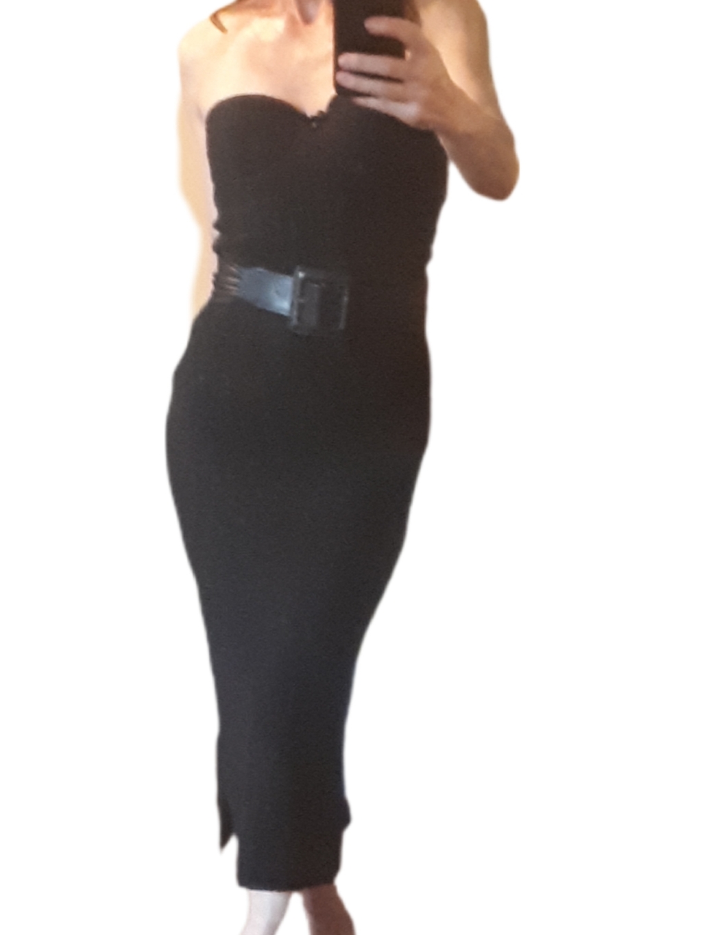 Guess Strapless Black Midi Skirt Set